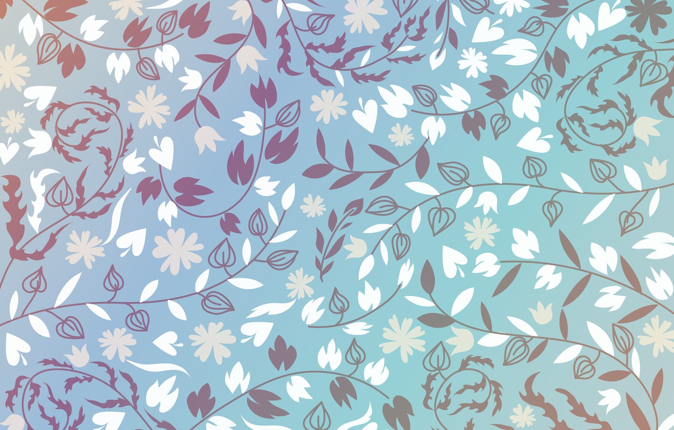 Photo Wallpaper Flowers, Background, Pattern - Motif - HD Wallpaper 