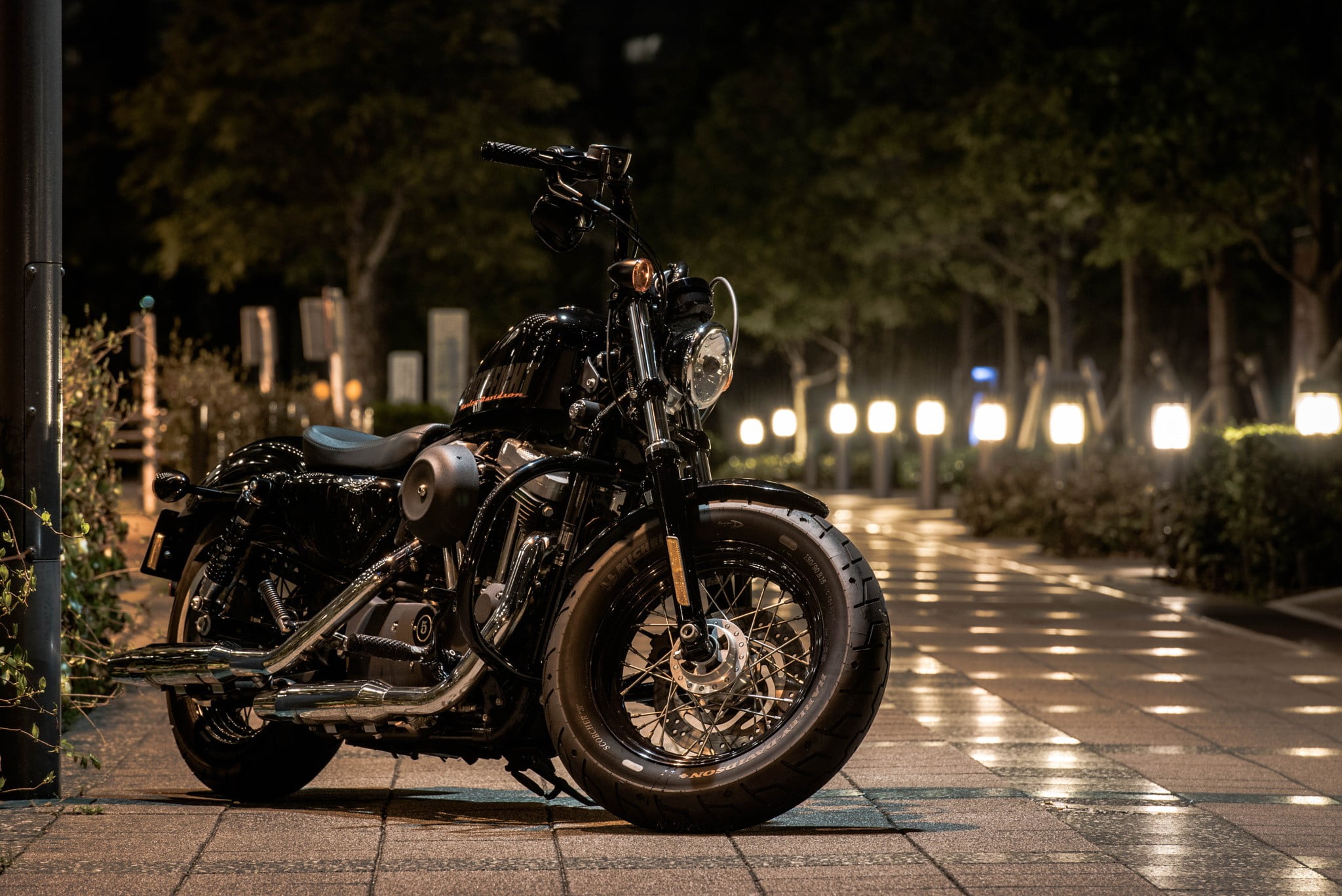 Black Harley Davidson Hd - HD Wallpaper 