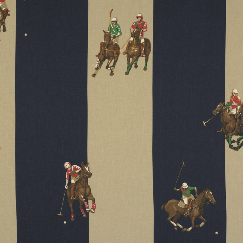 Ralph Lauren Fabric With Two Horses - HD Wallpaper 
