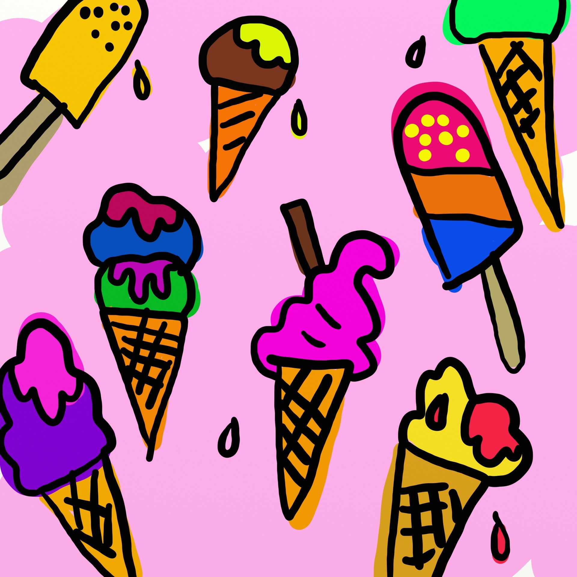 Ice Cream Wallpaper 
 Data-src - Cartoon Ice Cream Backgrounds - HD Wallpaper 