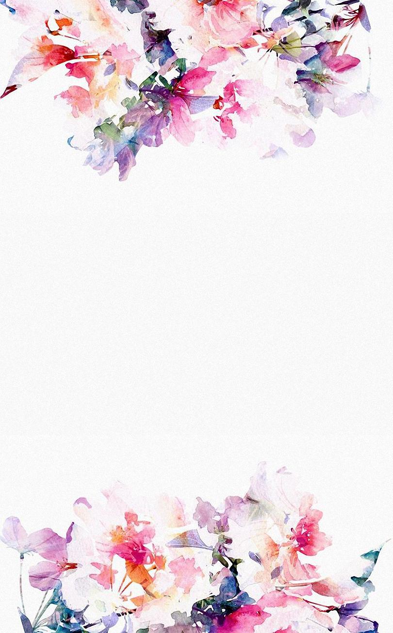 Flowers Pink White Background Wallpaper - Flower Border - HD Wallpaper 