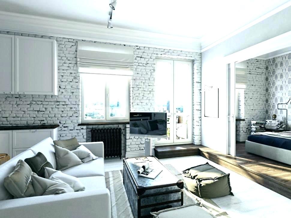 Grey Brick Wallpaper Living Room Ideas, Living Room Ideas With Grey Brick Wallpaper