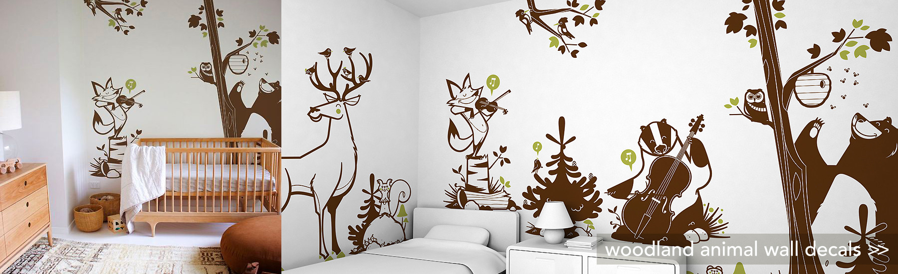 Forest Animal Wall Decals For Nursery And Kids Room - Wall Stickers - HD Wallpaper 