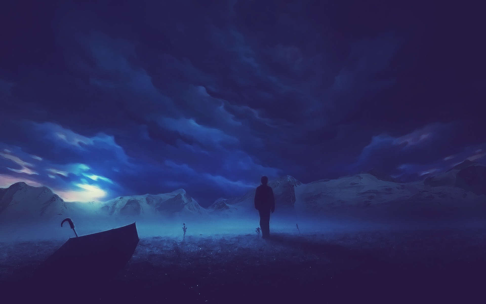 Мужчина Ночь - HD Wallpaper 