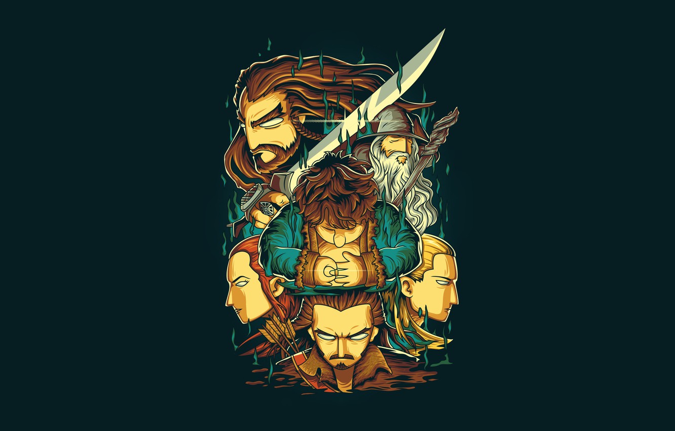 Photo Wallpaper Fantasy, Art, Dwarf, Vector, Background, - Adventure Time By Anggatantama - HD Wallpaper 