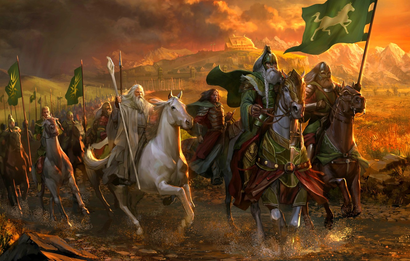 Photo Wallpaper Horse, The Lord Of The Rings, Rohan, - Lord Of The Rings Rohan - HD Wallpaper 