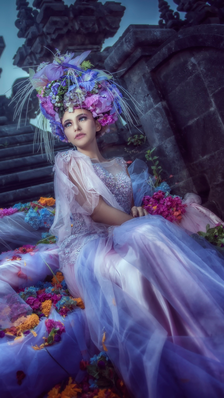 Flower Woman Fantasy - HD Wallpaper 
