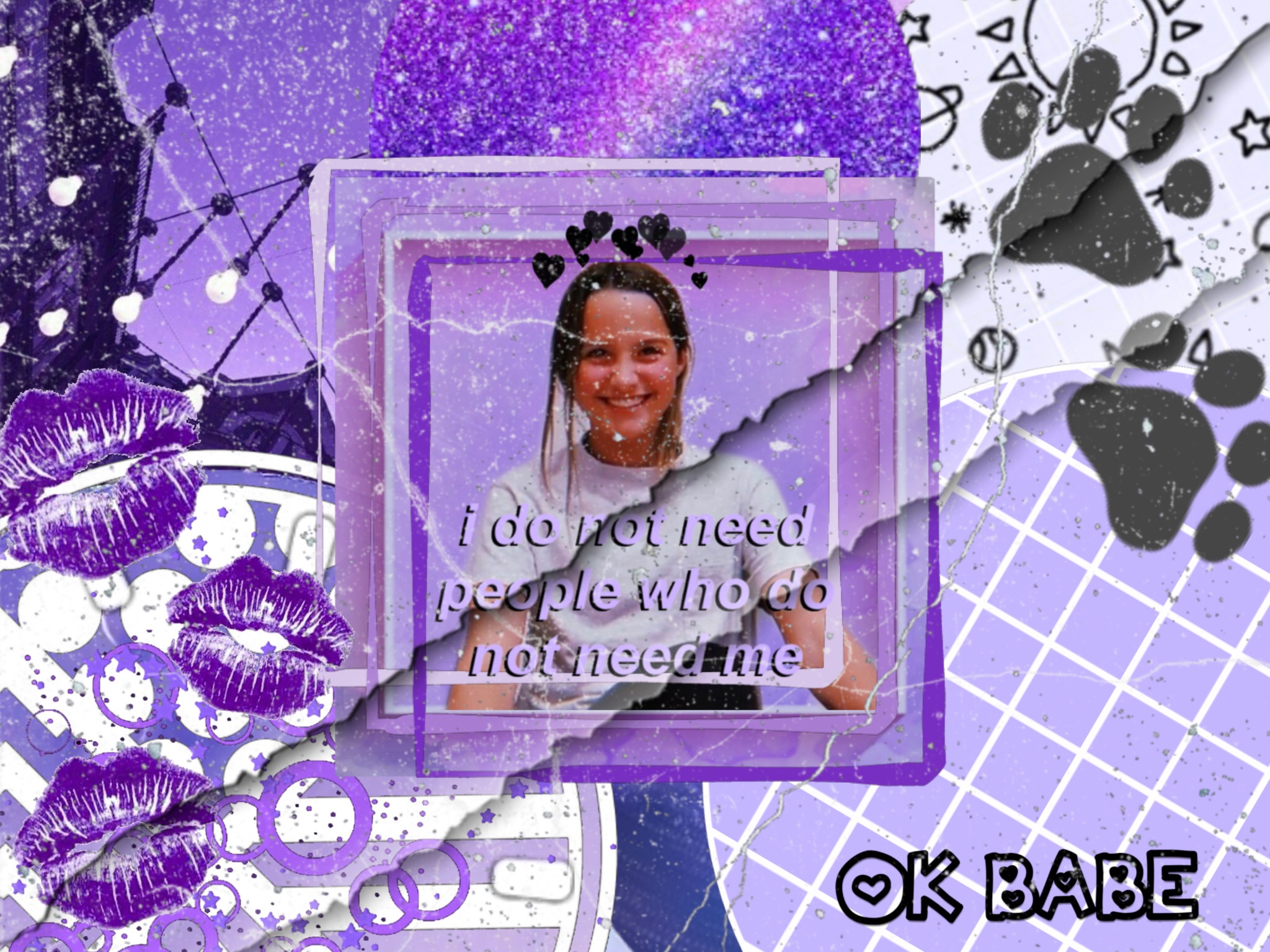 Ok Babe💜💜💜 - Photomontage - HD Wallpaper 