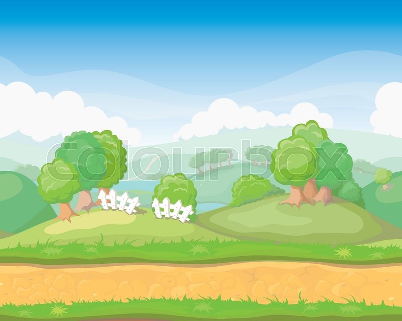 Cartoon Country Road Background - HD Wallpaper 