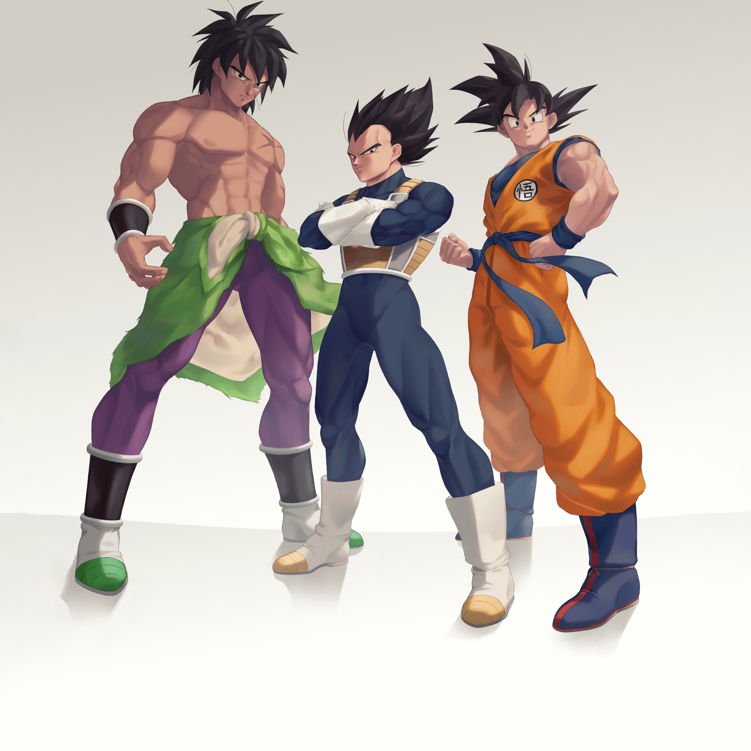Goku And Vegeta And Broly - HD Wallpaper 