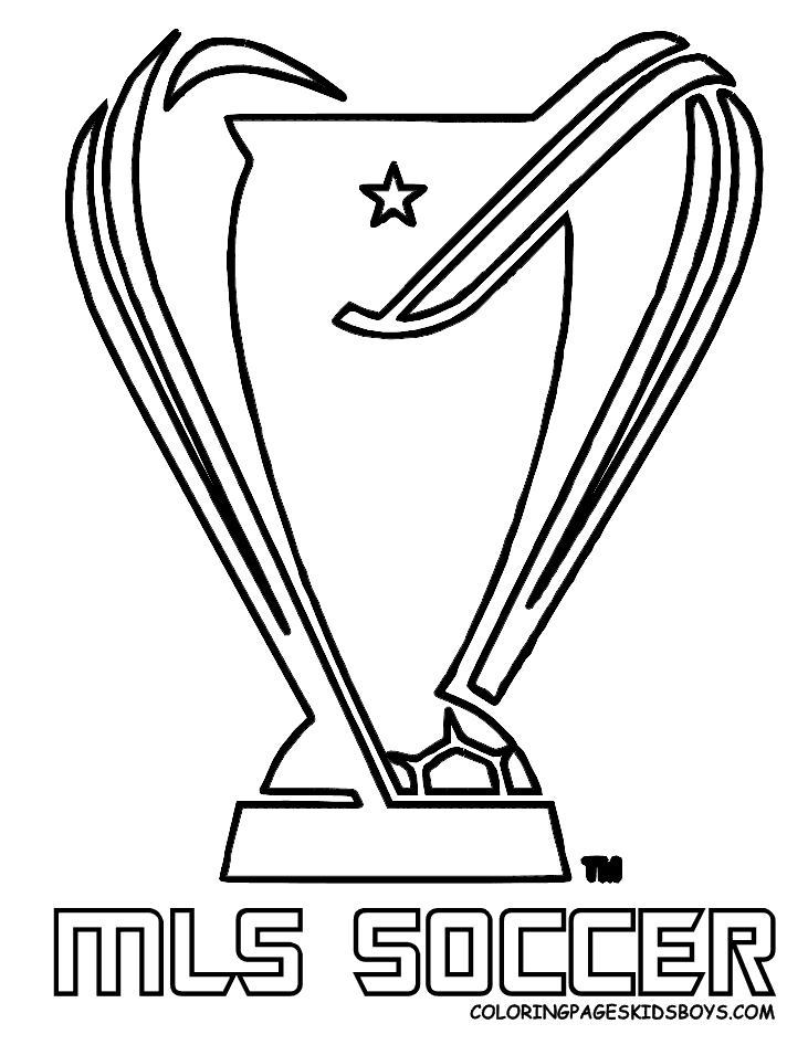 Mls Trophy Soccer Coloring Sheets - Illustration - HD Wallpaper 