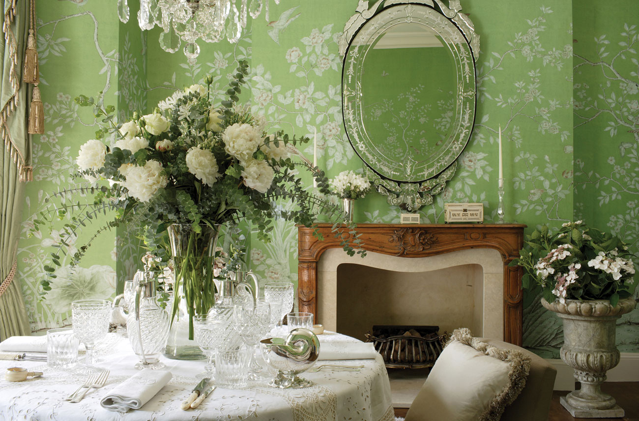 De Gournay Wallpaper Green - HD Wallpaper 