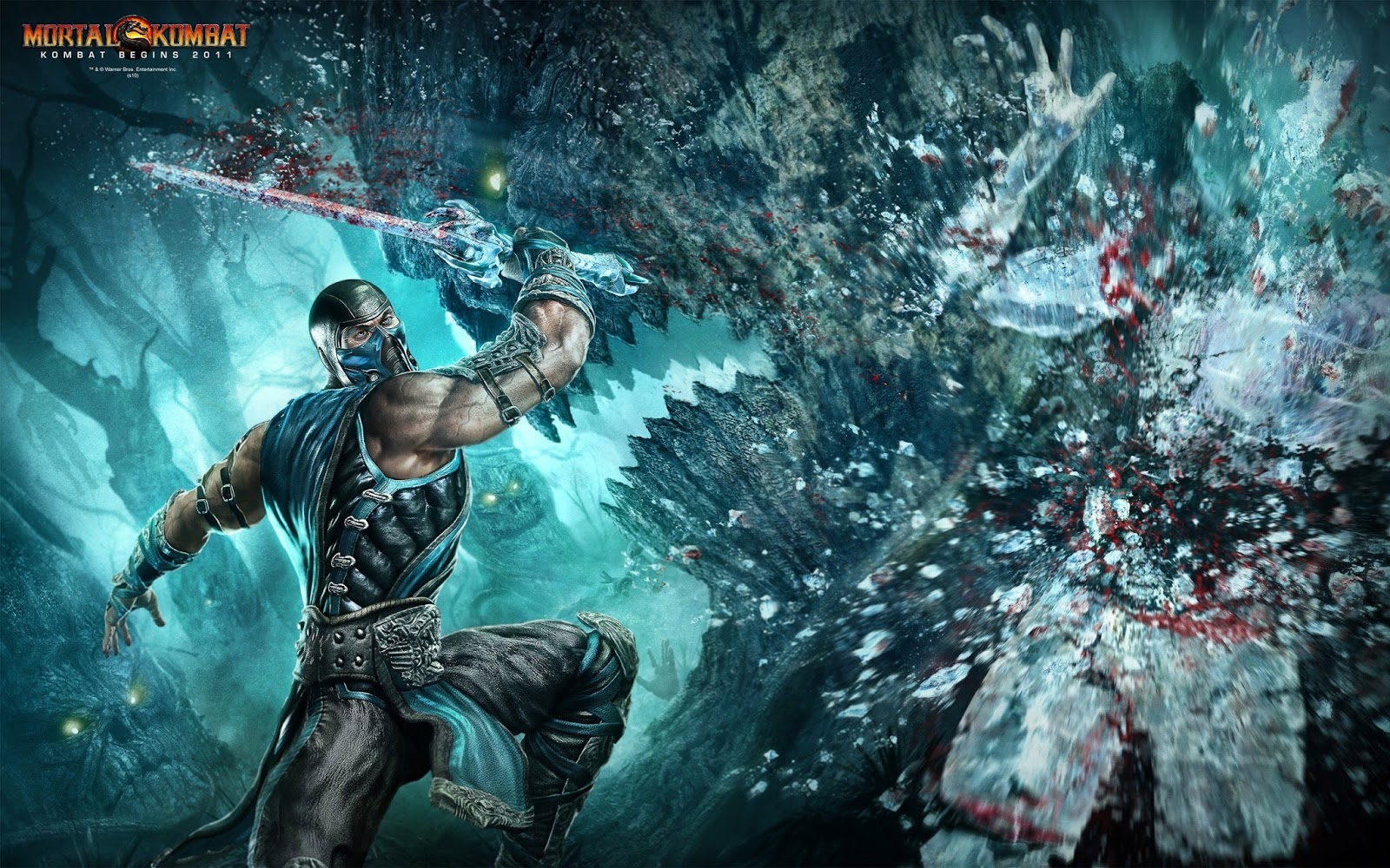 Full Hd Wallpapers - Mortal Kombat 9 Wallpaper Subzero - HD Wallpaper 