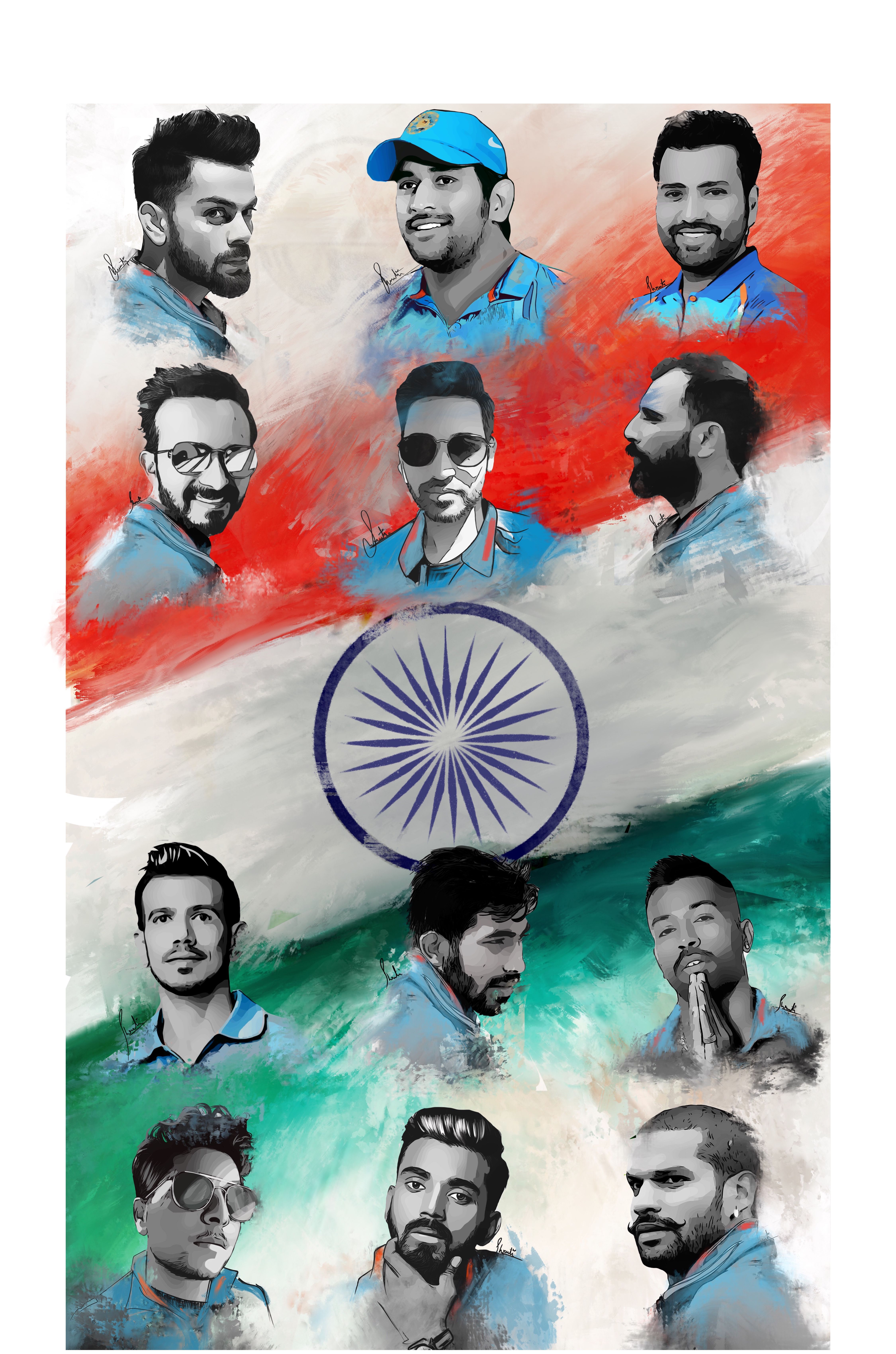 Indian Cricket Team Poster - HD Wallpaper 