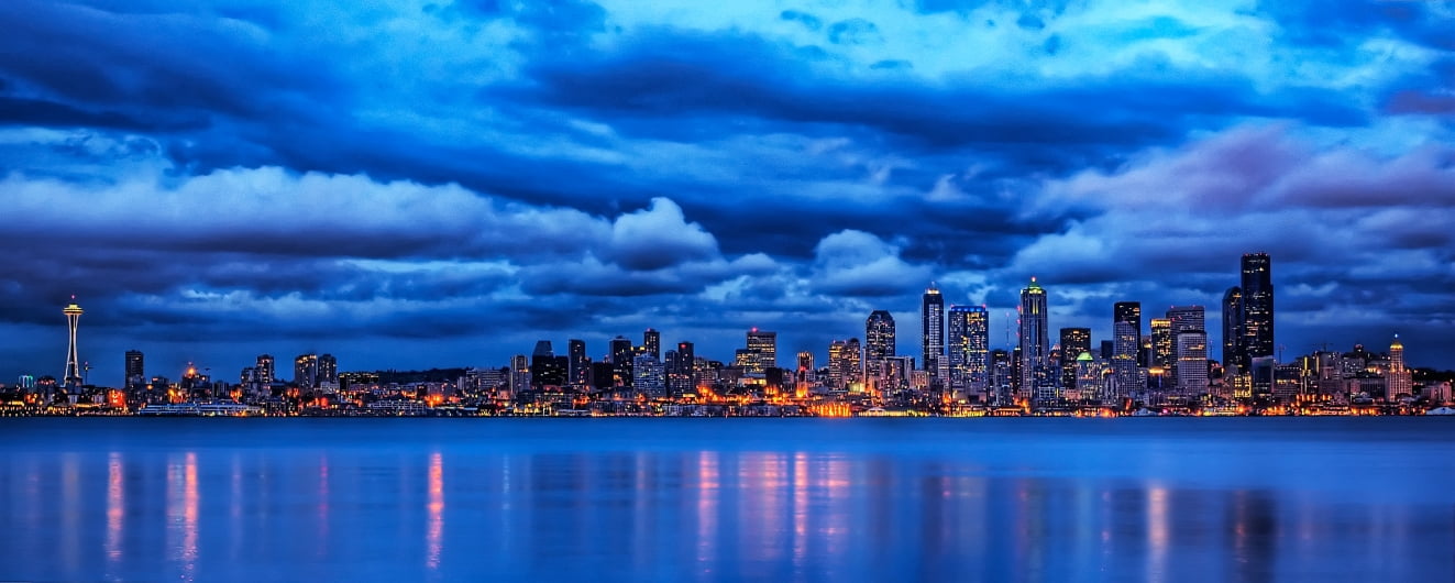 Alki Beach Of Skylines - HD Wallpaper 