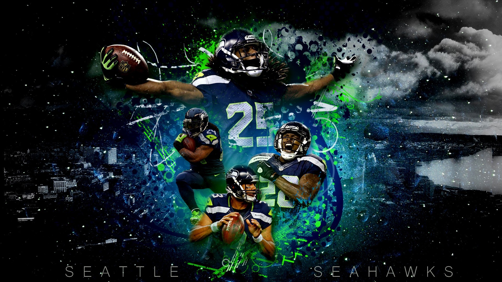 Seattle Seahawks Background - HD Wallpaper 