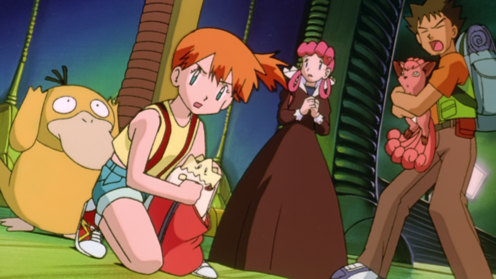 Pokemon Misty And Psyduck - HD Wallpaper 