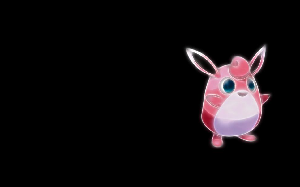 Wigglytuff, Minimalism, Black Background Wallpaper,wigglytuff - HD Wallpaper 