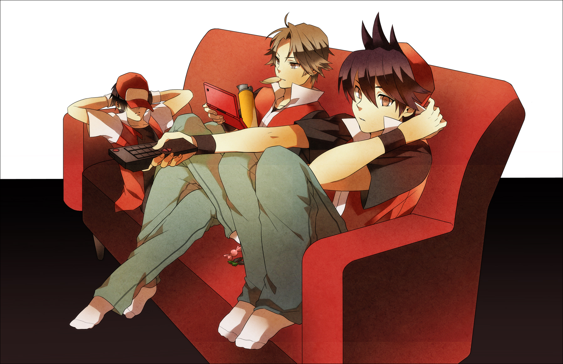 Pokemon Red And Lyra - HD Wallpaper 