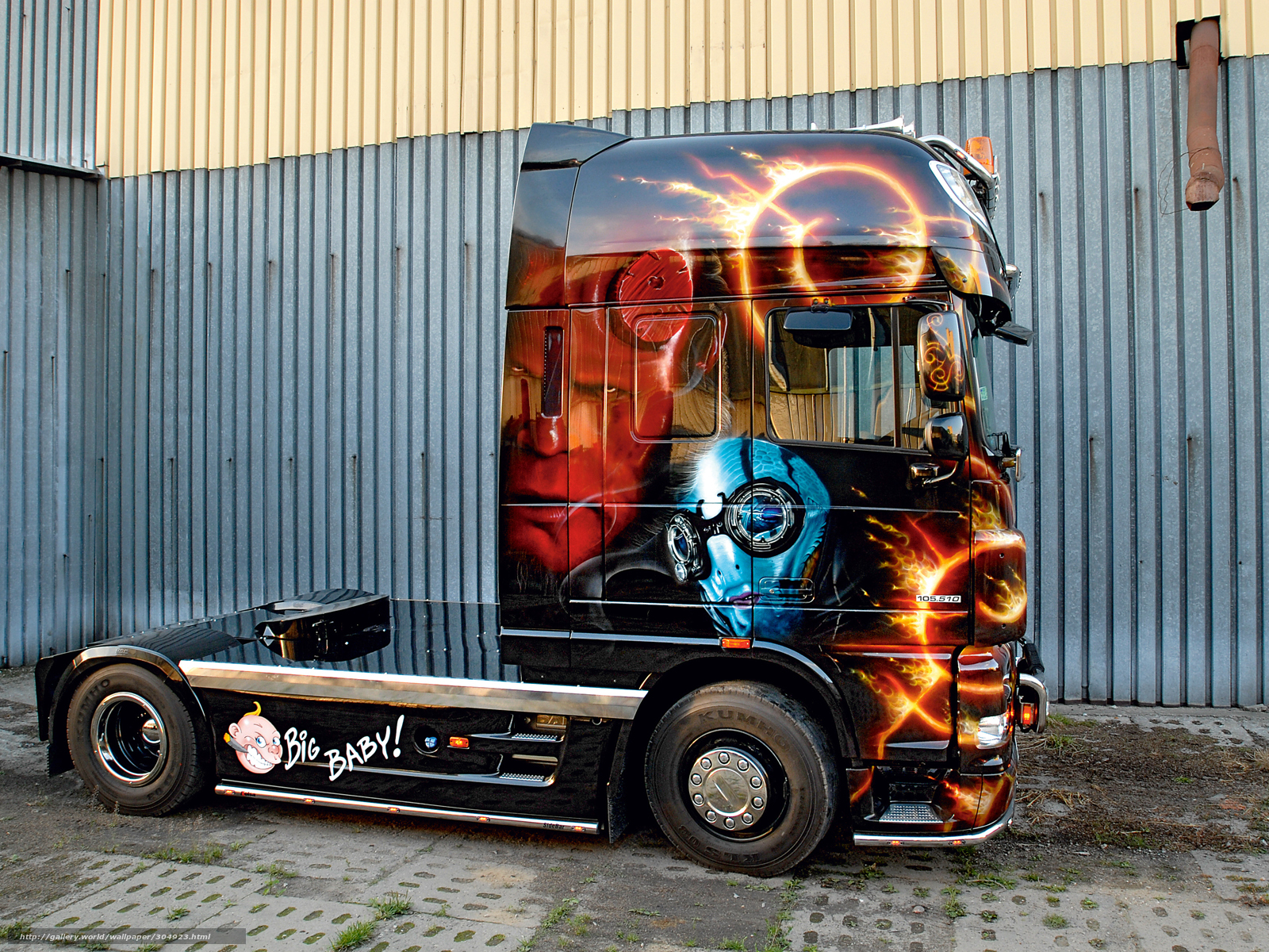 Download Wallpaper Daf, Hellboy, Truck Free Desktop - Daf Hellboy - HD Wallpaper 