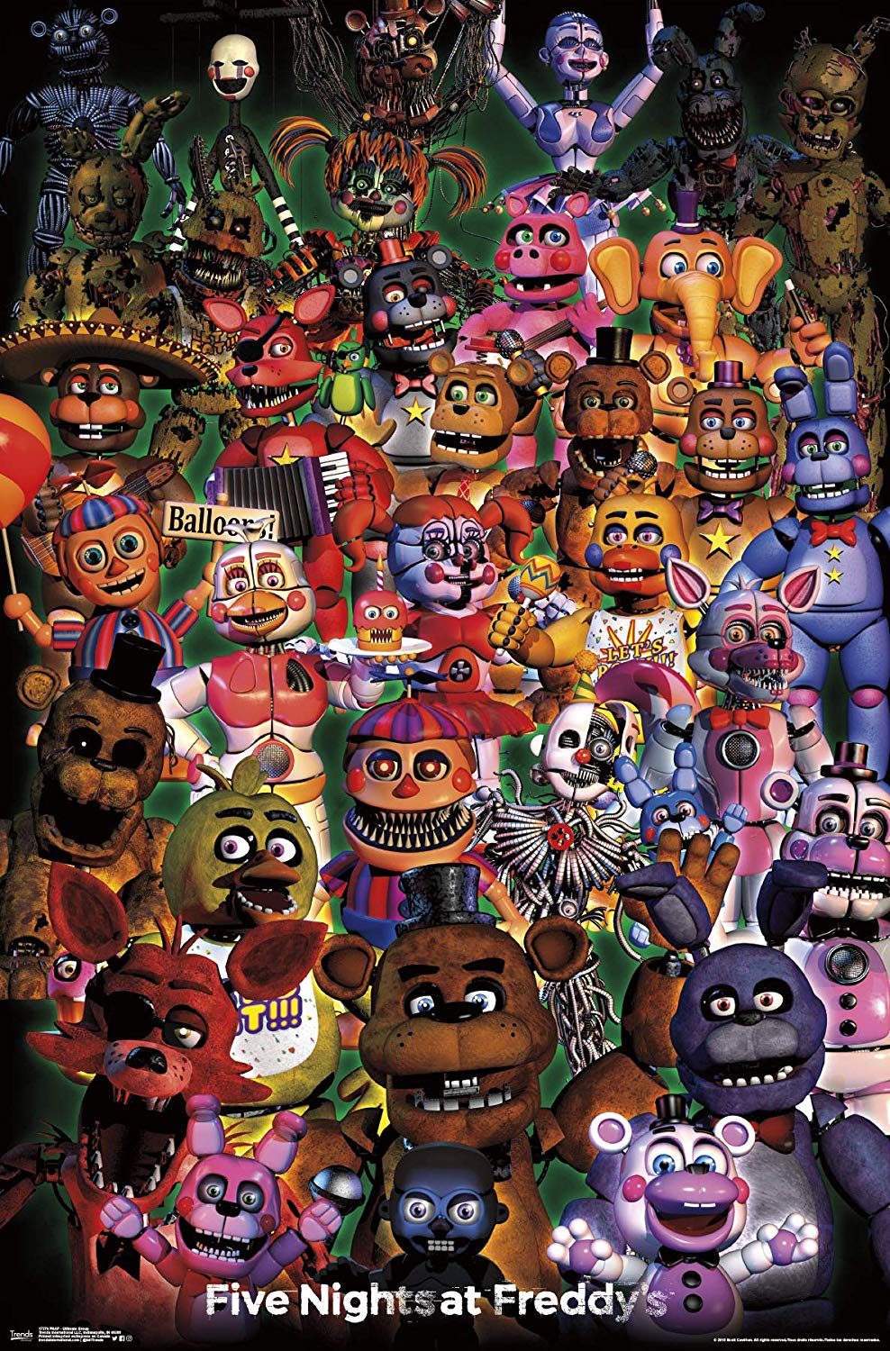 Fnaf Ultimate Group Poster - HD Wallpaper 