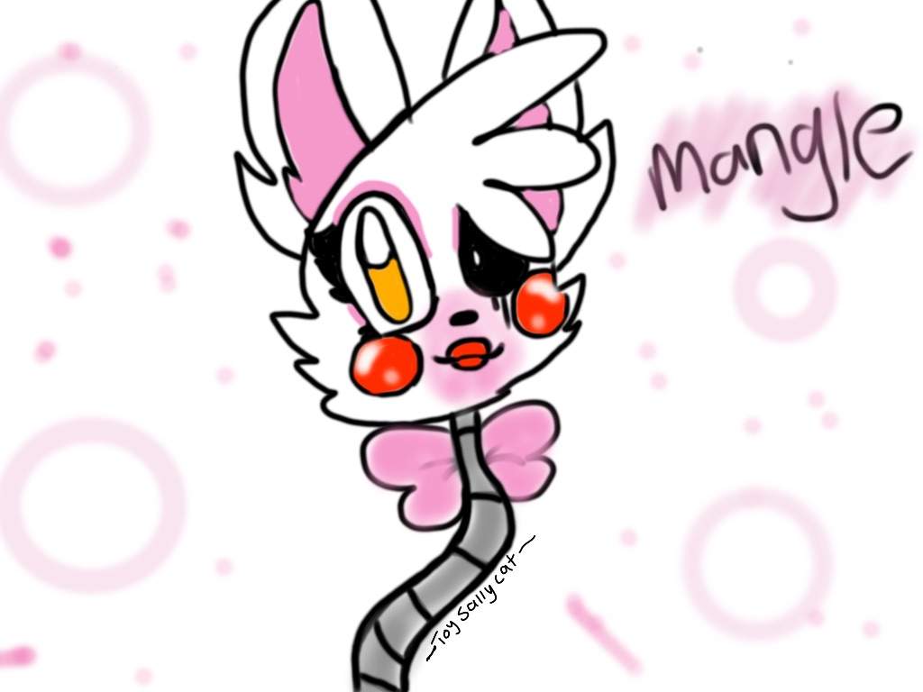 A Little Drawing Of Mangle The Fox Five Nights At Freddy - Cartoon - HD Wallpaper 