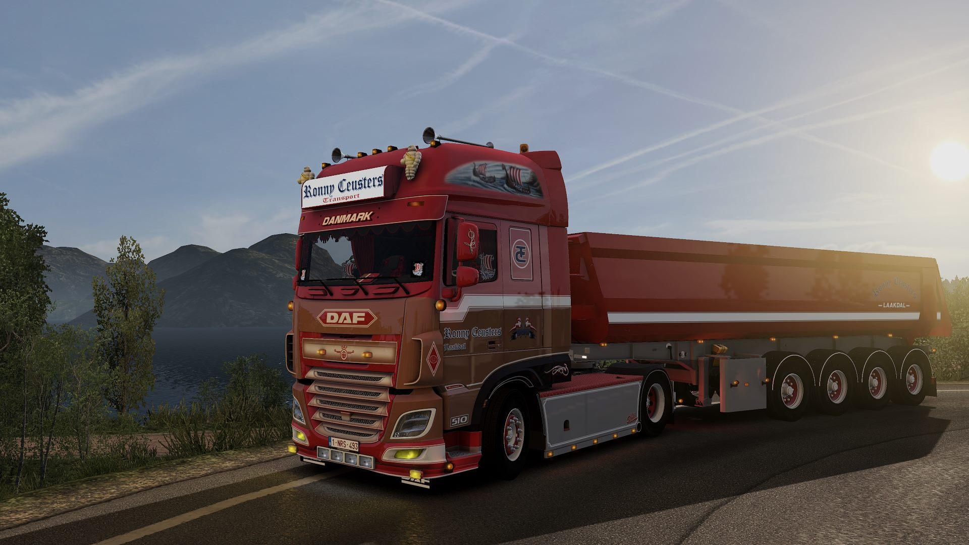 Daf & Trailer Ronny Ceusters Transport - Trailer Truck - HD Wallpaper 