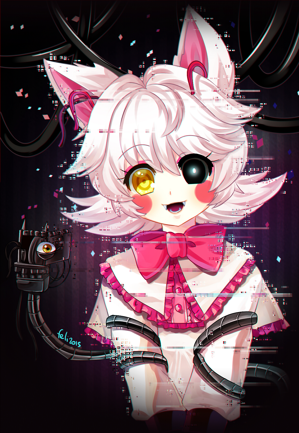 Mangle Five Nights At Freddy's Anime - HD Wallpaper 