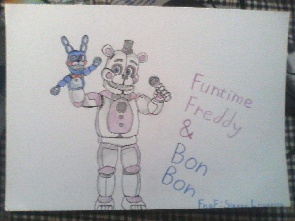 Funtime Freddy And Bon Bon Drawings - HD Wallpaper 