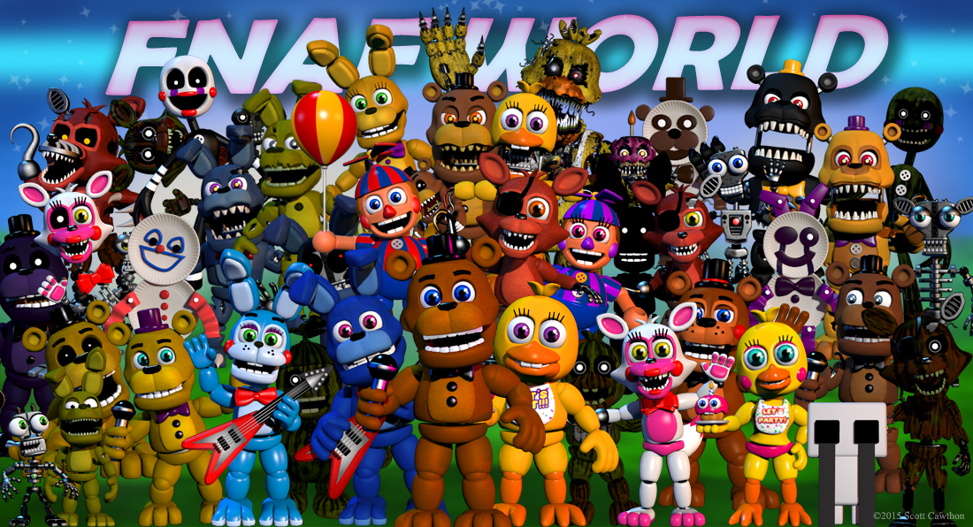 “five Nights At Freddy’s World” Released - Fnaf World Wallpaper Hd - HD Wallpaper 