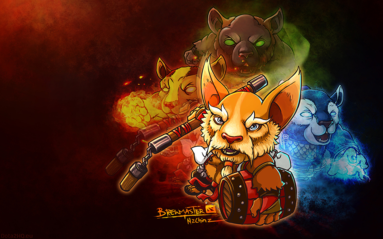 Brewmaster Dota 2 Art - HD Wallpaper 