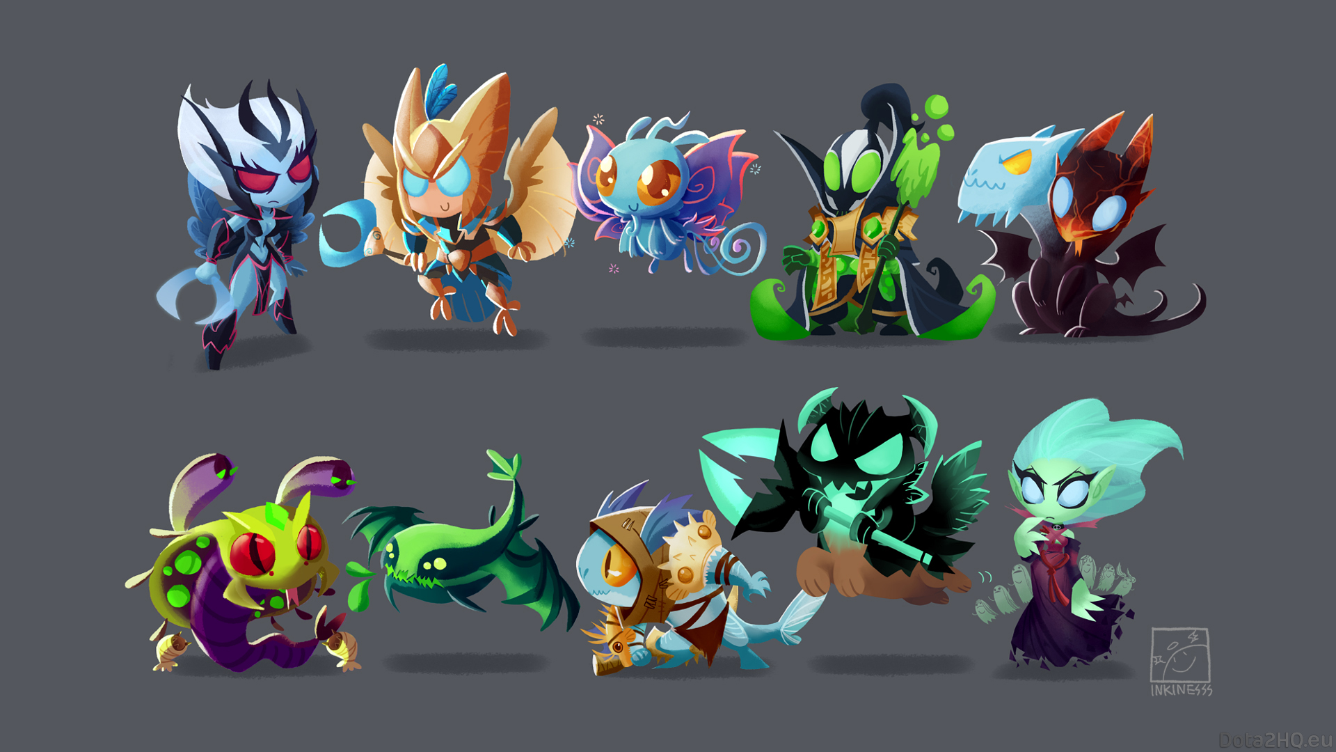 Heroes Dota 2 Art - HD Wallpaper 