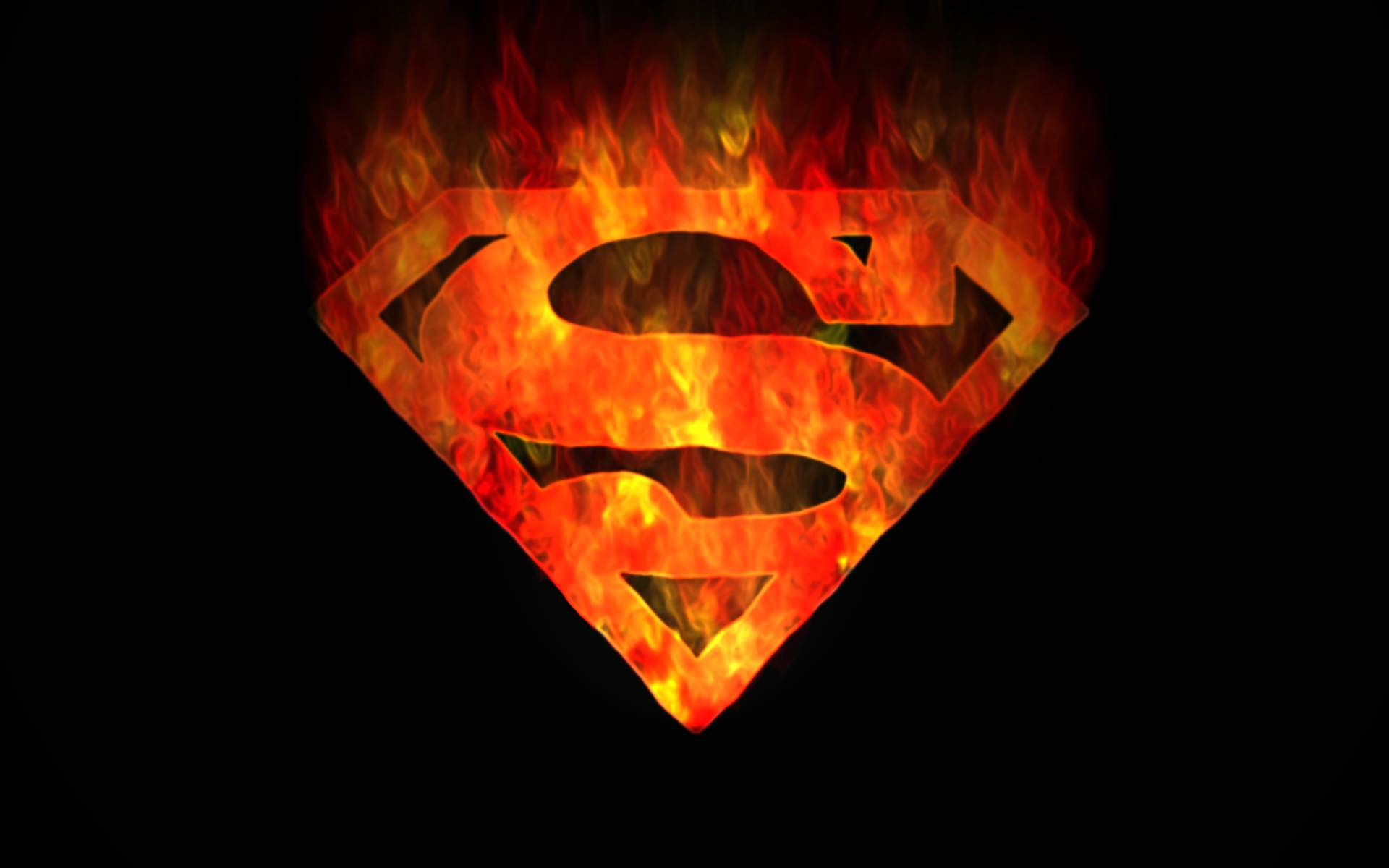 Superman Logo Fire Wallpaper - Superman Logo With Flames - HD Wallpaper 