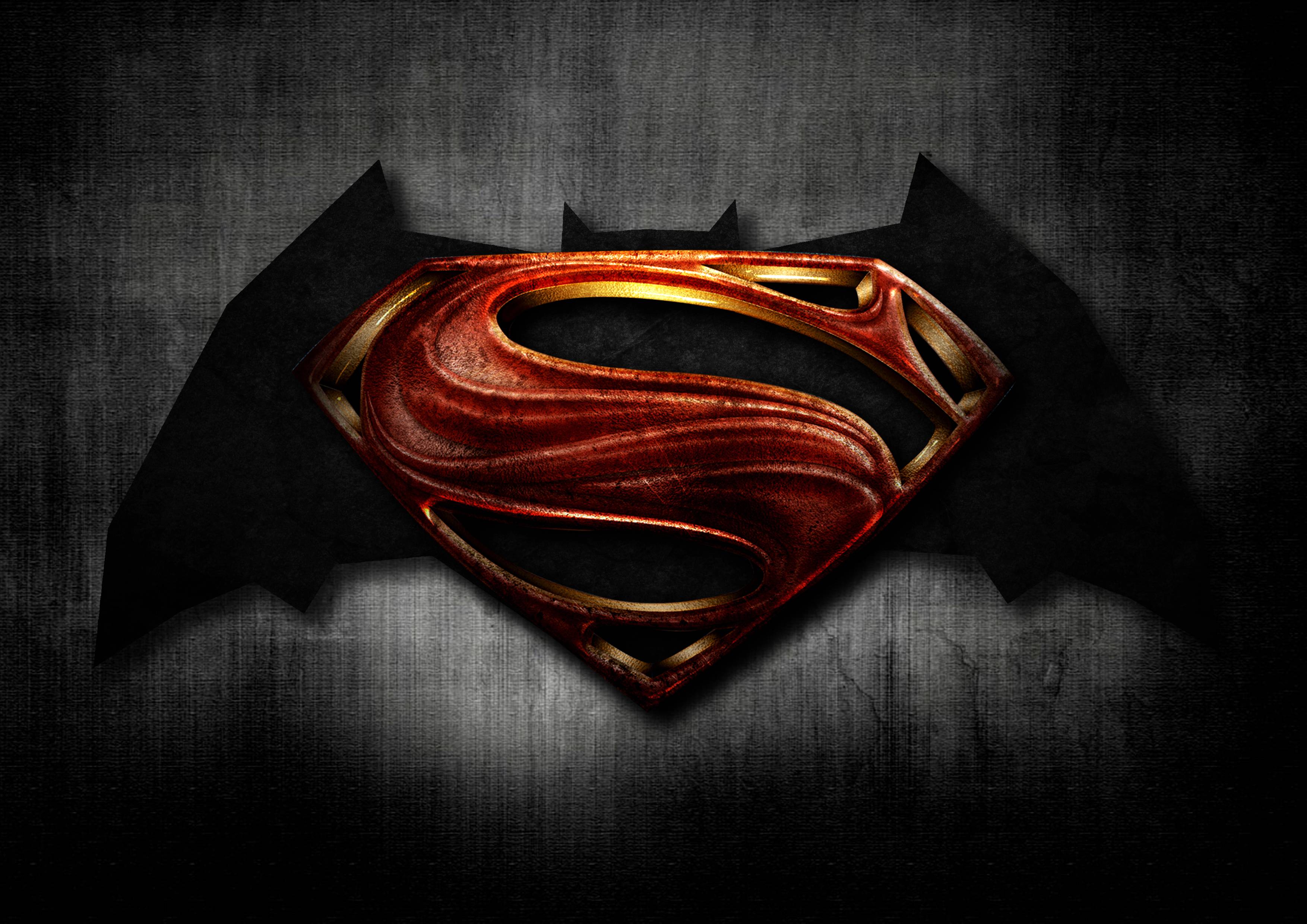 Batman Superman Logo Hd - HD Wallpaper 