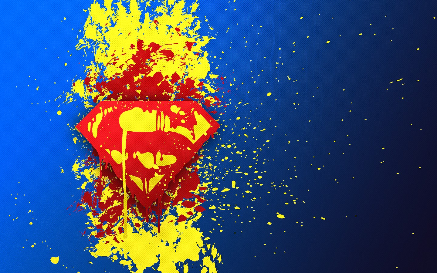Wallpaper - Superman Logo Paint Splatter - HD Wallpaper 