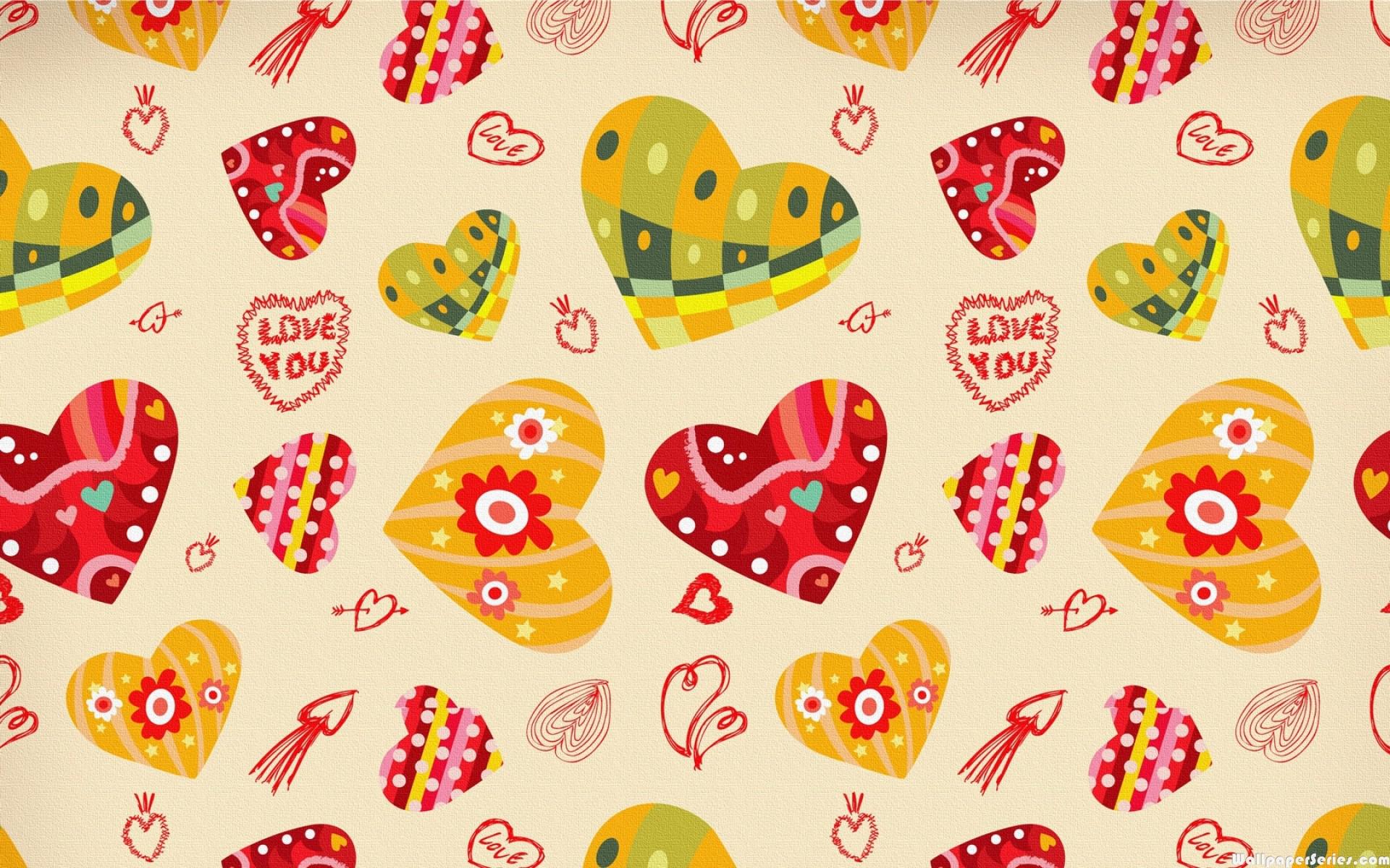 Cute Background Pattern Love - 1680x1050 Wallpaper 