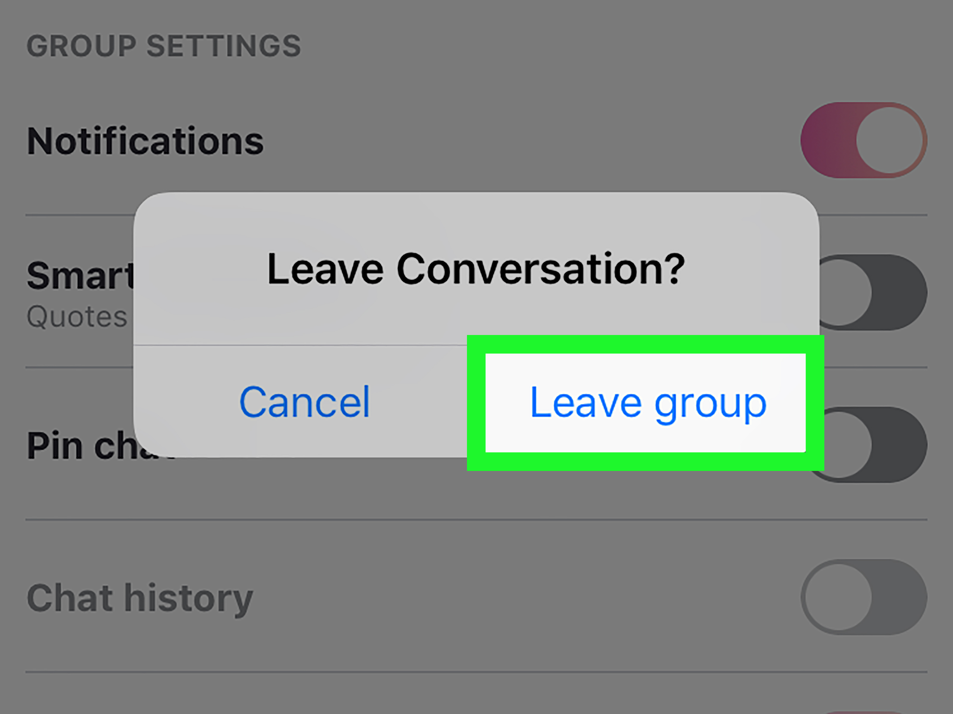 Image Titled Leave A Group Chat On Skype On Iphone - Leaving The Group Chat - HD Wallpaper 