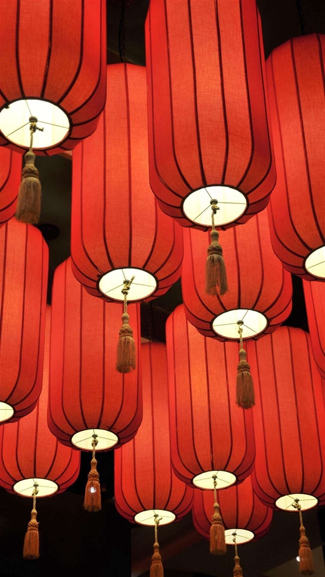 Chinese Lanterns Iphone 8 Wallpaper - Iohone Wallpaper Chinese Red - HD Wallpaper 