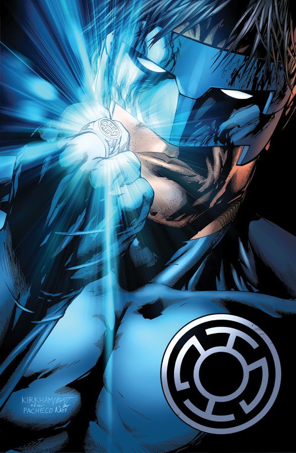 Dc Comics Blue Lantern Kyle Rayner - HD Wallpaper 