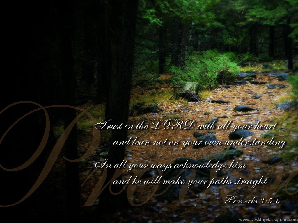 Christian Desktop Wallpaper - Proverbs 3 5 6 - HD Wallpaper 