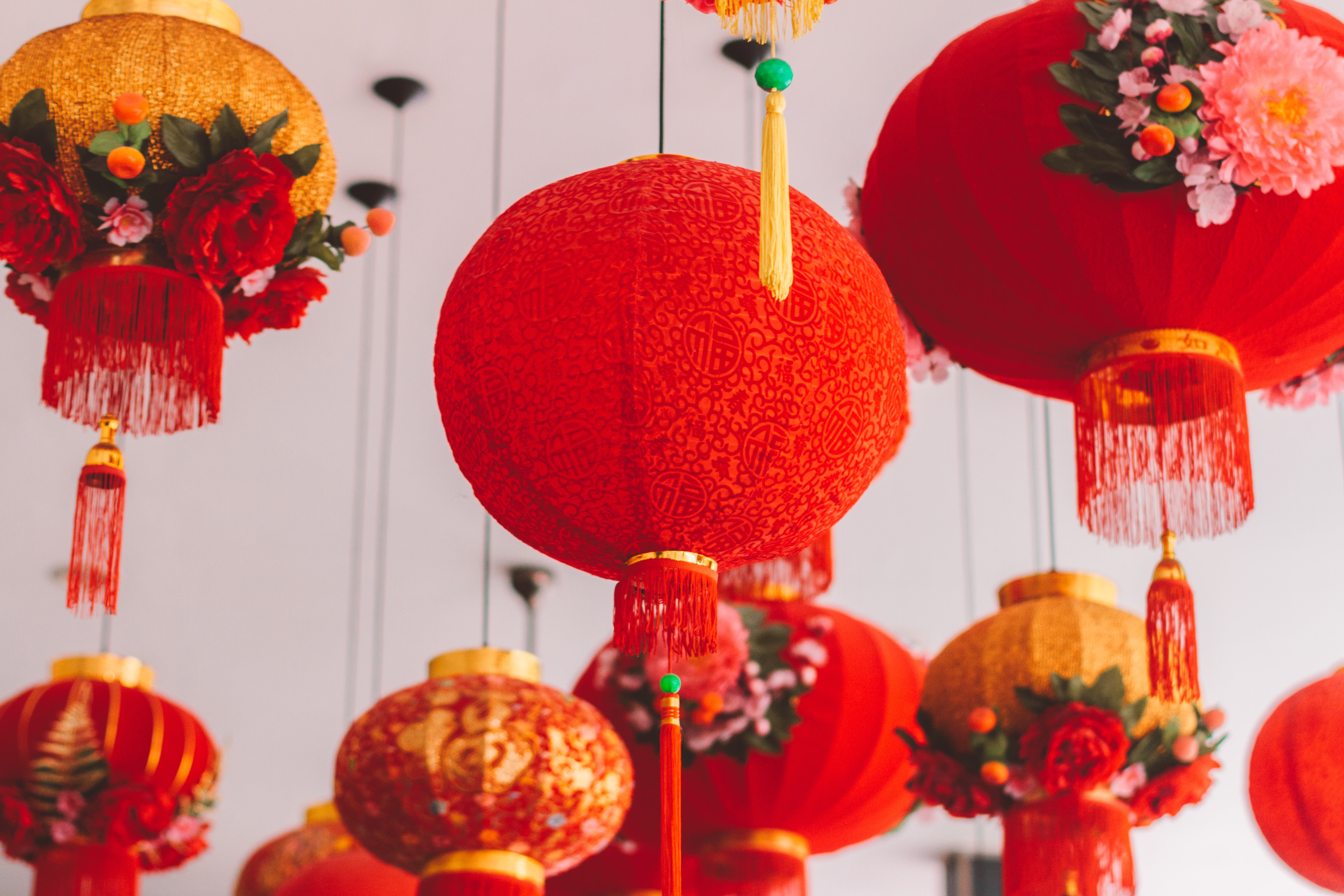 Chinese New Year Lantern Decoration - HD Wallpaper 