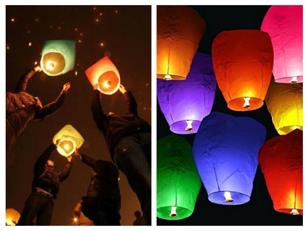 Romantic Sky Lantern - HD Wallpaper 