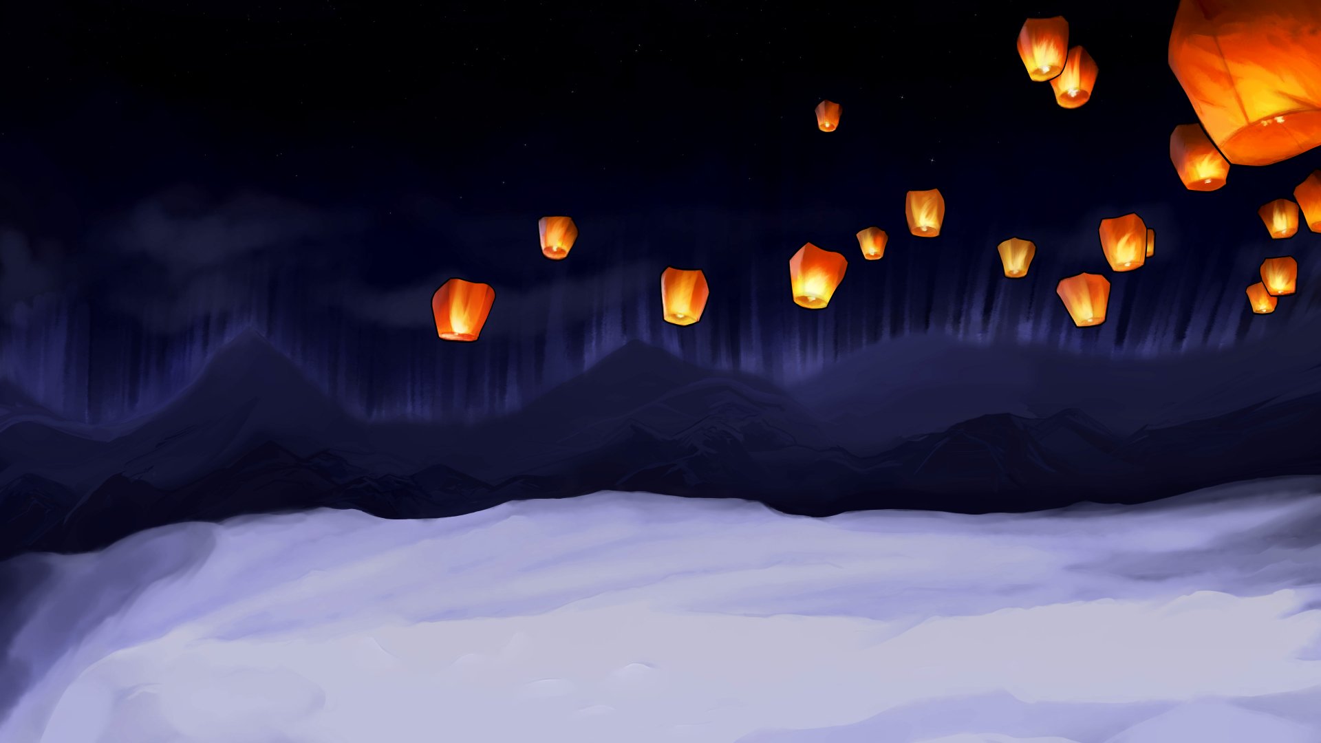Sky Lantern - HD Wallpaper 