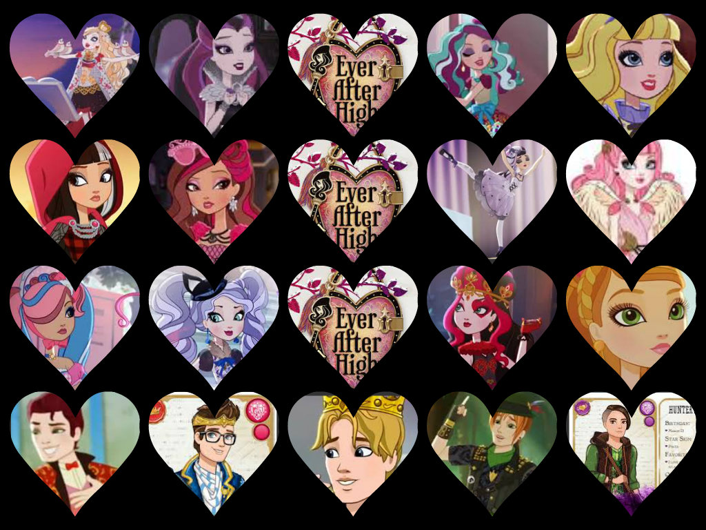 Ever After High Students - Heart - HD Wallpaper 