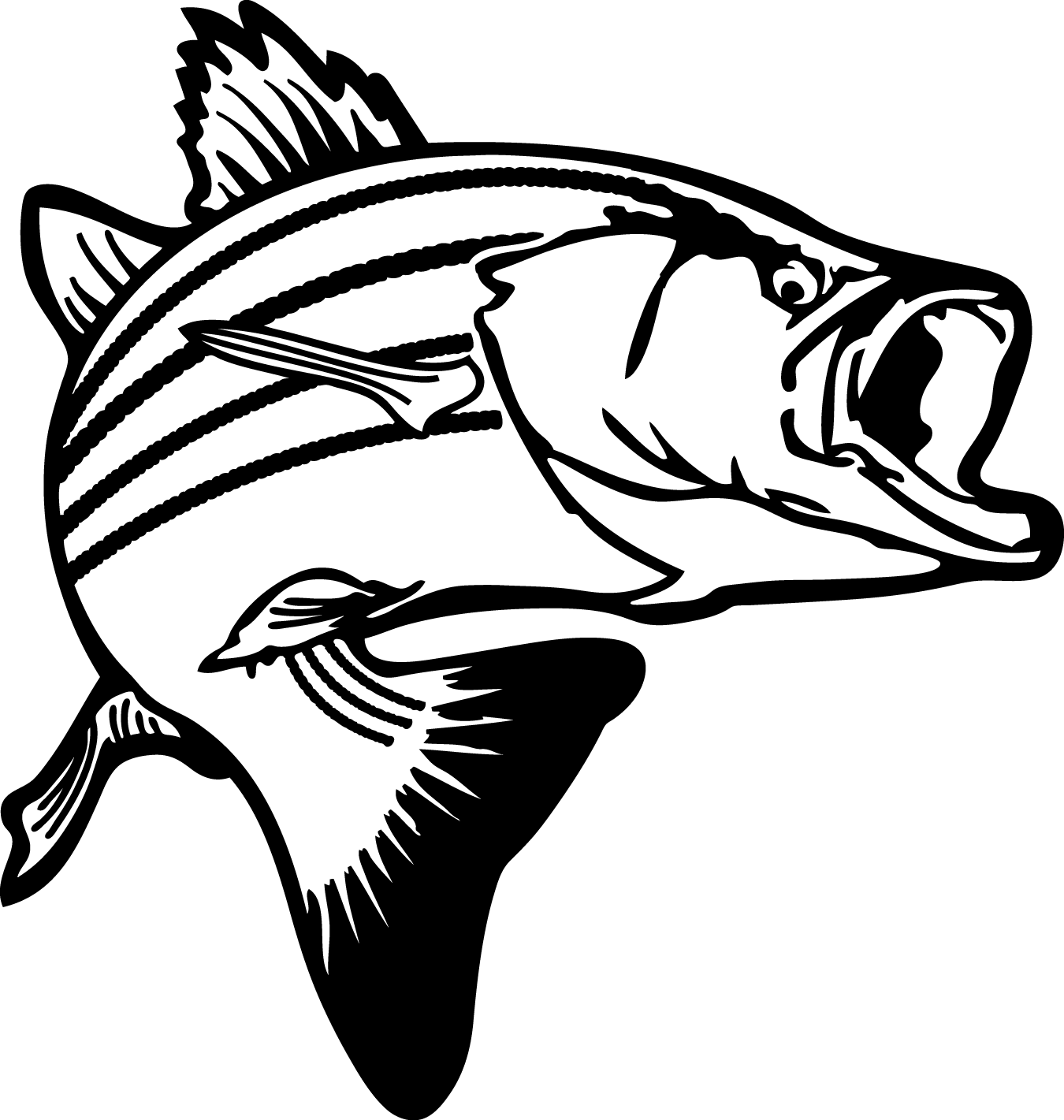 Jumping Bass Fish Clip Art Free Clipart Images Fish Clip