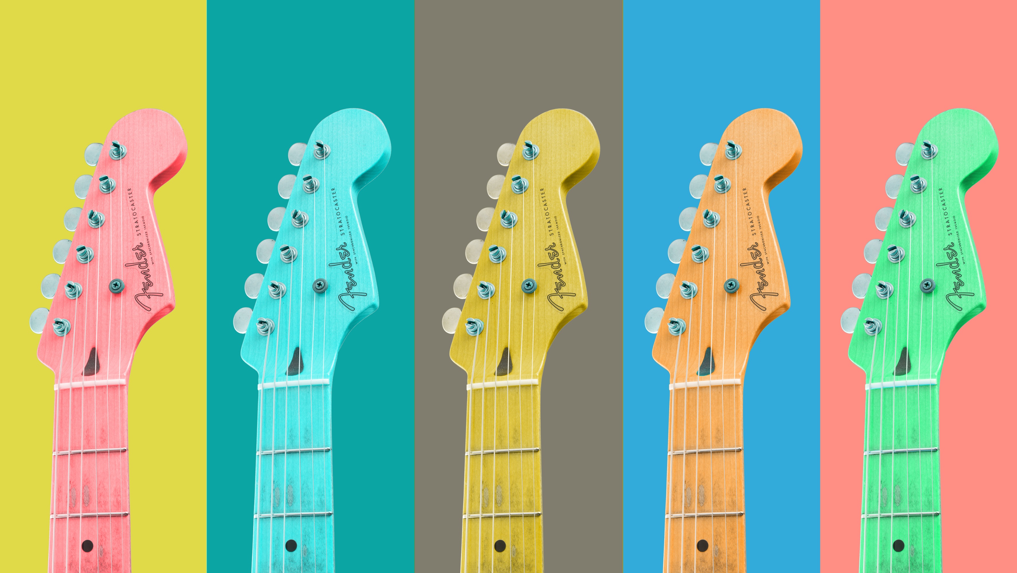 Guitars With A Background Color - HD Wallpaper 