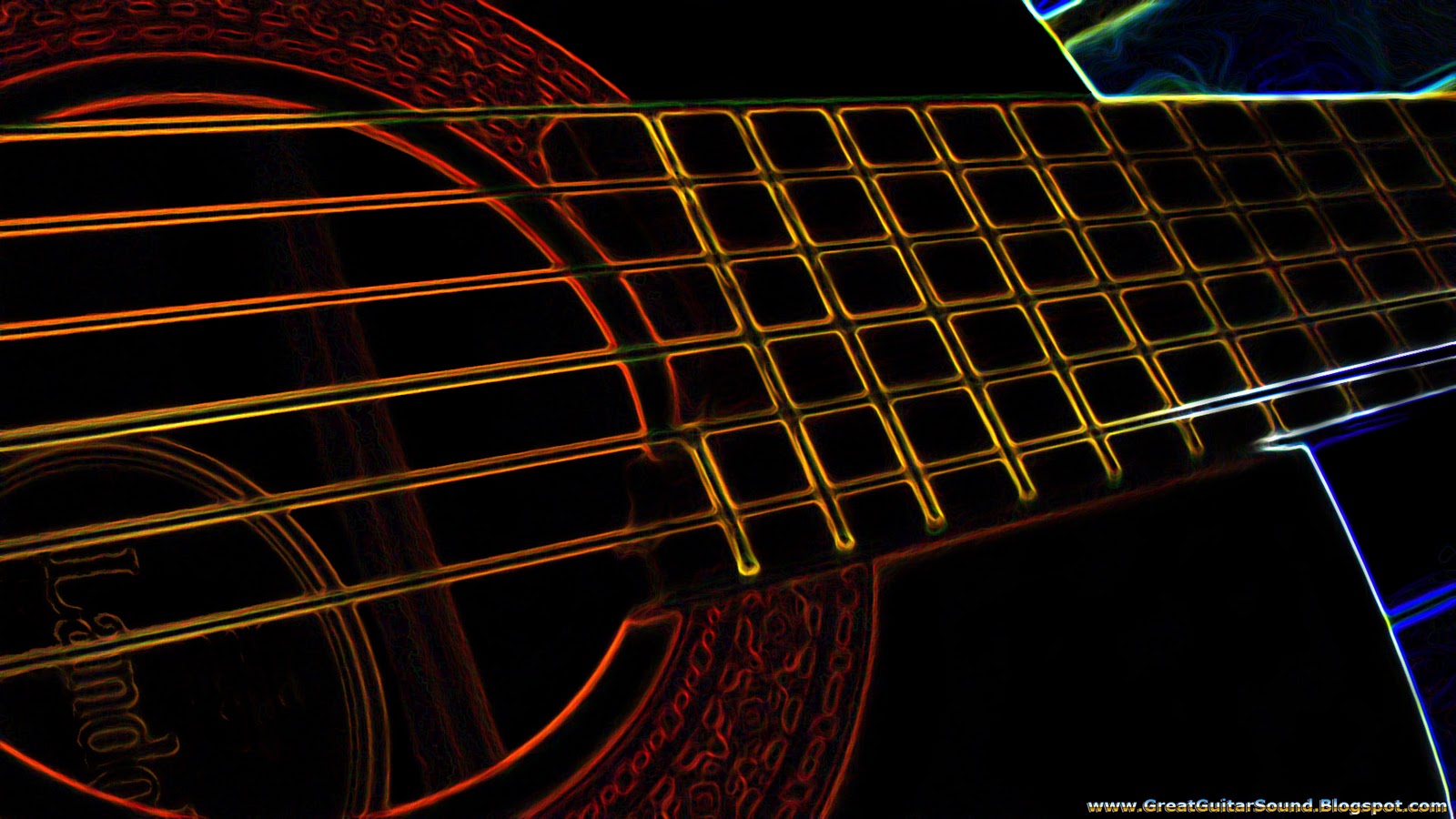 Glow In The Dark Guitar String - HD Wallpaper 
