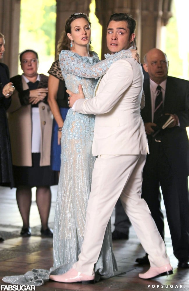 Bart Bass Blair Waldorf At Wedding Dress - Gossip Girl Blair And Chuck Wedding - HD Wallpaper 