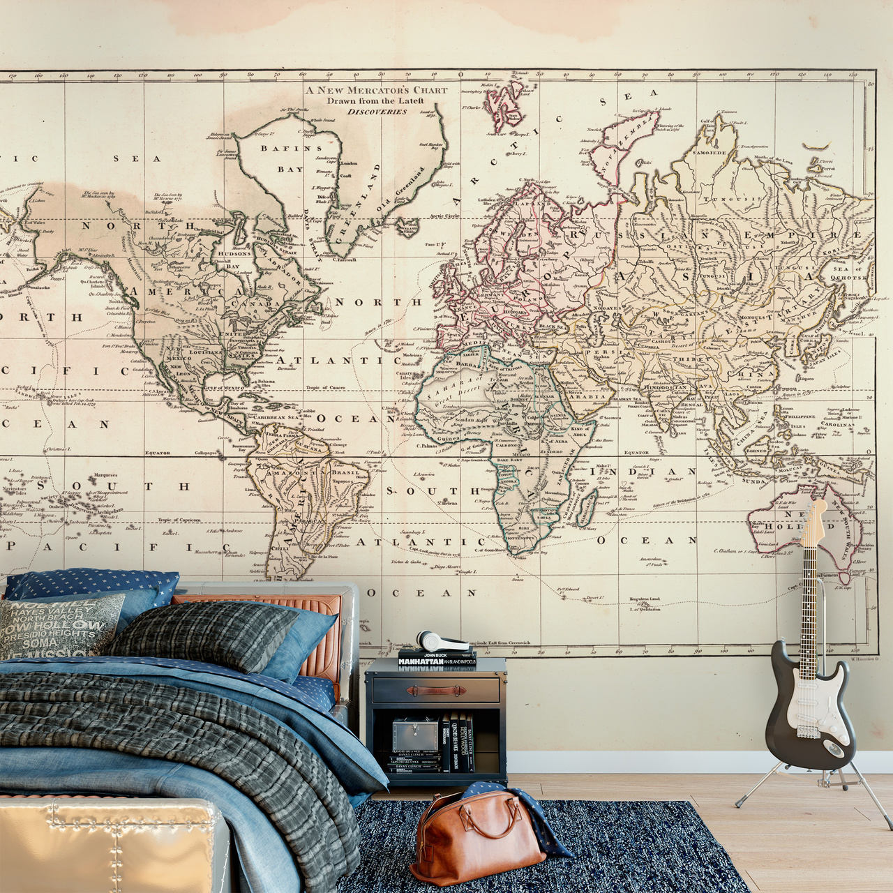 World Map Wall Frame - HD Wallpaper 
