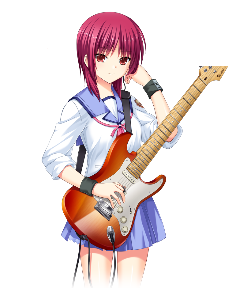 7 Wallpaper, Girl With Guitar - Angel Beats Iwasawa Guitar - HD Wallpaper 